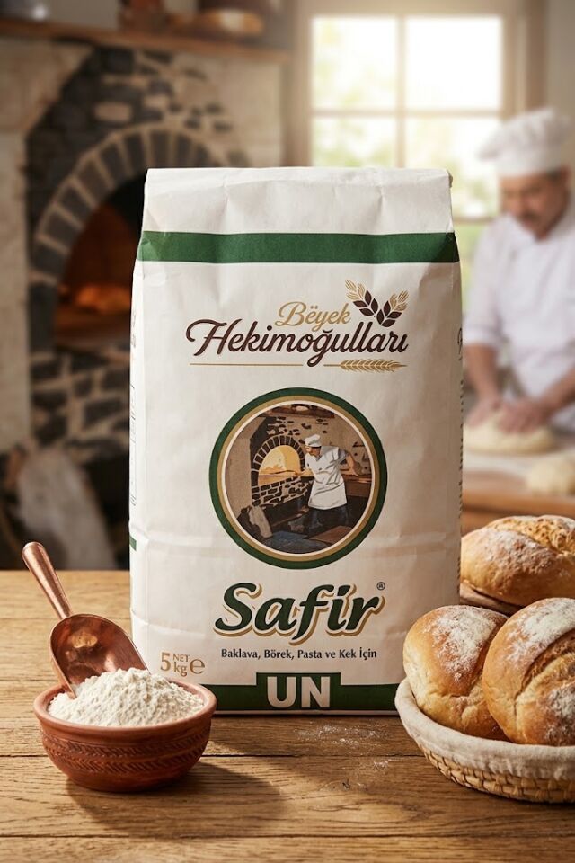 Hekimoğulları Safir Un 5 kg Baklavalık Böreklik Un İçin Özel Formül Gıda Ürünü